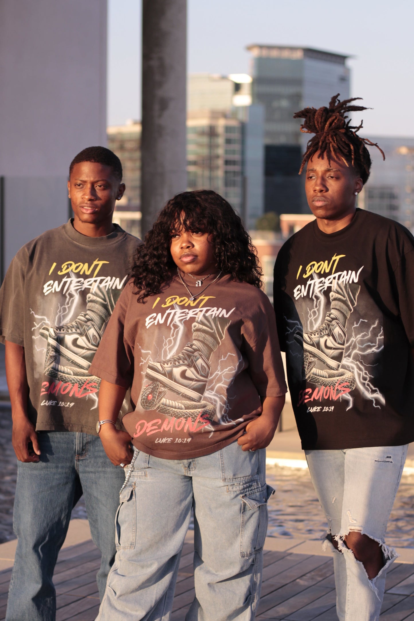 I Don't Entertain Demons  OVERSIZED BOX Tee